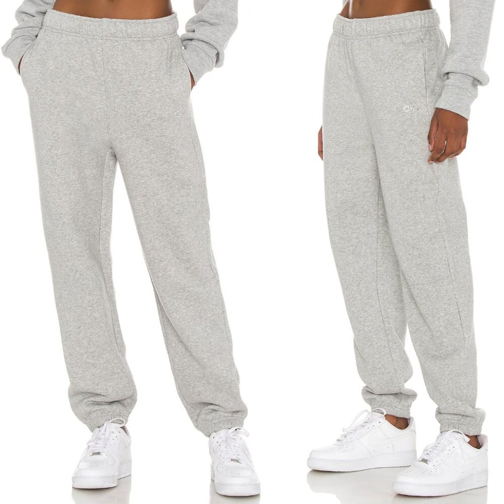 Alo Yoga Accolade Jogger Sweatpants Heather Grey Small - NEW